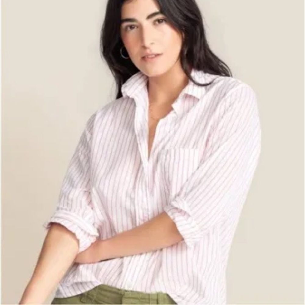 Anthropologie Grayson the Hero cotton button down blouse sz M